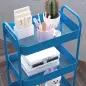 Carrito de Almacenamiento con 3 Cestas y Marco de Acero para Salón Dormitorio Oficina Cocina 45x30,6x79 cm Azul Oscuro Carrito de Almacenamiento con 3 Cestas y Marco de Acero para Salón Dormitorio Oficina Cocina 45x30,6x79 cm Azul Oscuro