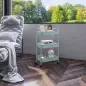 Carrito de Almacenamiento con 3 Cestas y Marco de Acero para Salón Dormitorio Oficina Cocina 45x30,6x79 cm Azul Claro