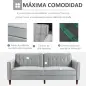 Sofá Cama de 3 Plazas Sofá Cama Convertible de Terciopelo con Respaldo Reclinable y Patas de Madera 189x80,5x78,5cm Gris