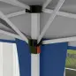 Carpa Plegable 6x3 m con Altura Ajustable en 3 Niveles Bolsa de Transporte Anti-UV y Marco de Acero Azul