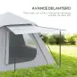 Tienda de Camping Pop-up para 2-3 Personas Impermeable 2000 mm con Bolsa de Trasporte 210x210x150 cm Plata