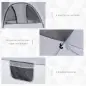 Tienda de Camping Emergente Instantánea con 4 Ventanas 2 Bolsillos y Bolsa de Transporte 240x240x199 cm Gris y Blanco