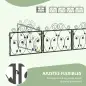 Vallas para Jardín Exterior de 4 Paneles 57x47,5 cm Vallas Decorativas de Jardín de Acero con Ángulo Ajustable Negro