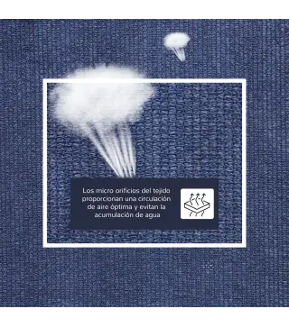 Toldo Vela Rectangular 4x6 m con Anti-UV Anillas de Acero Inoxidable y Cuerdas de Nylon para Jardín Patio Azul