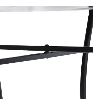 Mesa de Jardín Mesa Mosaico Cerámica y Redonda Mesita de Café para Terraza Balcón Φ60x71cm