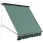 Toldo Manual Retráctil de Aluminio Toldo para Exterior Toldo de Balcón Ángulo Ajustable Impermeable Anti-UV Tela de Poliéster 18