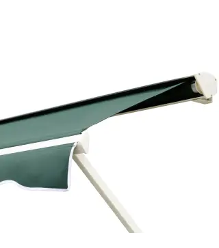 Toldo Manual Retráctil de Aluminio Toldo para Exterior Toldo de Balcón Ángulo Ajustable Impermeable Anti-UV Tela de Poliéster 18
