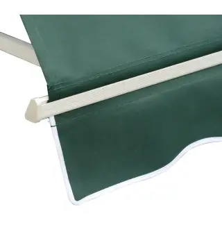 Toldo Manual Retráctil de Aluminio Toldo para Exterior Toldo de Balcón Ángulo Ajustable Impermeable Anti-UV Tela de Poliéster 18