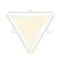 Toldo Vela Triangular 4x4x4 m Vela de Sombra para Jardín Patio Terraza HDPE Anti UV y Transpirable Color Beige