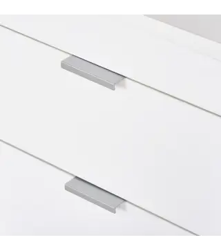 Mesa de Escritorio Espaciosa con Cajón Armario Patas en Forma de Marco de Estilo Moderno 112,5x50x75,5 cm Blanco