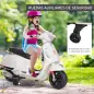 Moto Eléctrica para Niños de 3-6 Años con Licencia VESPA Moto de Batería para Niños con Música Velocidad 2-3 km/h y Bocina Carga