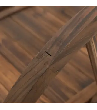 Puente de Jardín de Madera 100x50x37 cm con Barandillas Puente de Arco para Decoración Patio Carga 150 kg Carbonizado