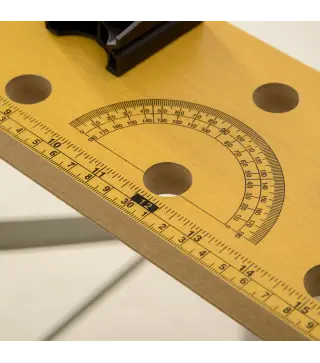 Banco de Trabajo Plegable 4 en 1 Mesa de Trabajo con 4 Abrazaderas 2 Manivelas 62,5x60,5x78,5 cm Natural y Gris