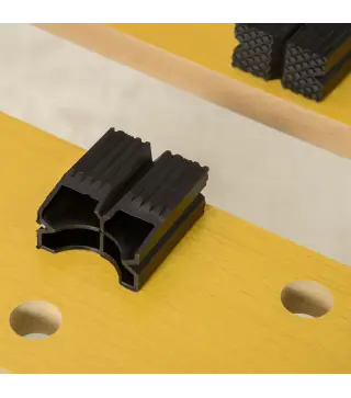 Banco de Trabajo Plegable 4 en 1 Mesa de Trabajo con 4 Abrazaderas 2 Manivelas 62,5x60,5x78,5 cm Natural y Gris