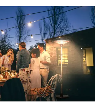 Calefactor de Pie de Exterior 1200/1800/3000W Estufa de Infrarrojos con Altura Ajustable Ø58,5x160-200 cm Plata