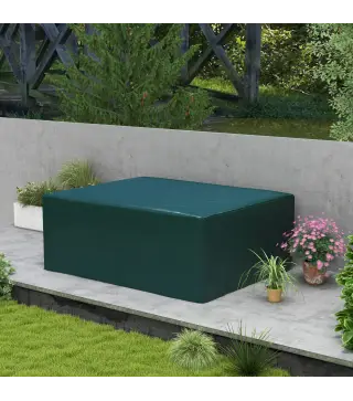 Funda Protectora para Muebles Rectangular Funda de Muebles para Jardín Impermeable Anti-UV Antipolvo 235x190x90 cm Verde