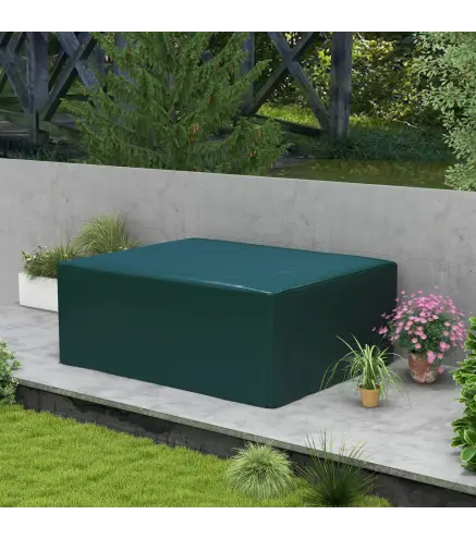 Funda Protectora para Muebles Rectangular Funda de Muebles para Jardín Impermeable Anti-UV Antipolvo 235x190x90 cm Verde