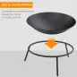 Brasero de Exterior para Jardín Pozo de Fuego de Metal con Atizador para Patio Terraza Ø47x21 cm Negro Brasero de Exterior para Jardín Pozo de Fuego de Metal con Atizador para Patio Terraza Ø47x21 cm Negro