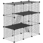 Jaula para Animales Pequeños de 31 Paneles Parque para Mascotas para Gatitos Conejos Chinchillas 105x45x105 cm Negro Jaula para Animales Pequeños de 31 Paneles Parque para Mascotas para Gatitos Conejos Chinchillas 105x45x105 cm Negro