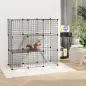Jaula para Animales Pequeños de 31 Paneles Parque para Mascotas para Gatitos Conejos Chinchillas 105x45x105 cm Negro Jaula para Animales Pequeños de 31 Paneles Parque para Mascotas para Gatitos Conejos Chinchillas 105x45x105 cm Negro