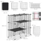 Jaula para Animales Pequeños de 31 Paneles Parque para Mascotas para Gatitos Conejos Chinchillas 105x45x105 cm Negro Jaula para Animales Pequeños de 31 Paneles Parque para Mascotas para Gatitos Conejos Chinchillas 105x45x105 cm Negro