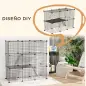 Jaula para Animales Pequeños de 31 Paneles Parque para Mascotas para Gatitos Conejos Chinchillas 105x45x105 cm Negro Jaula para Animales Pequeños de 31 Paneles Parque para Mascotas para Gatitos Conejos Chinchillas 105x45x105 cm Negro