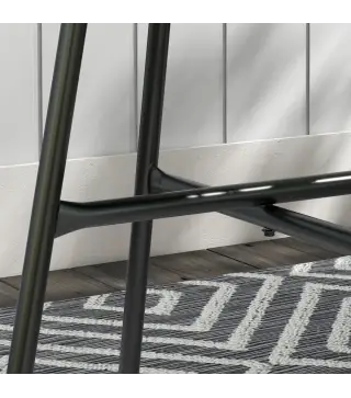 Mesa Auxiliar de Ratán Sintético Redonda para Exteriores con Encimera de Vidrio Templado Ø50x50 cm Gris