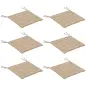 Juego de 6 Cojines para Sillas de Comedor 40x40 cm 6 Piezas Cojines para Sillas de Jardín Acolchados con Cintas Caqui