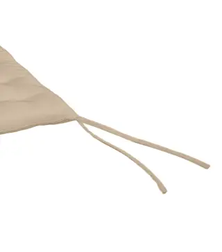 Juego de 6 Cojines para Sillas de Comedor 40x40 cm 6 Piezas Cojines para Sillas de Jardín Acolchados con Cintas Caqui