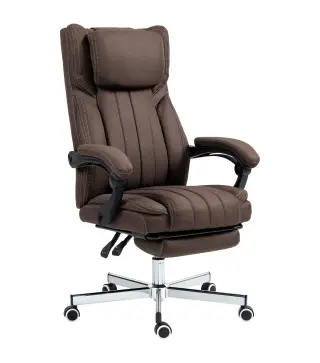 Silla de Masaje con 6 Puntos de Masaje con Altura Ajustable Control Remoto Reposapiés y Reposacabezas Marrón Oscuro