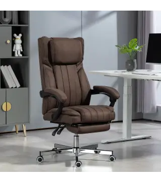 Silla de Masaje con 6 Puntos de Masaje con Altura Ajustable Control Remoto Reposapiés y Reposacabezas Marrón Oscuro