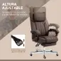 Silla de Masaje con 6 Puntos de Masaje con Altura Ajustable Control Remoto Reposapiés y Reposacabezas Marrón Oscuro
