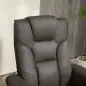 Sillón Reclinable con Reposapiés Tapizado en PU y Estructura de Madera Carga 150 kg Butaca para Dormitorio Marrón