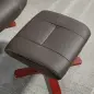 Sillón Reclinable con Reposapiés Tapizado en PU y Estructura de Madera Carga 150 kg Butaca para Dormitorio Marrón