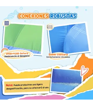 Castillo Hinchable 415x205x190 cm con Tobogán Foso de Bolas Canasta Inflador y Bolsa para Interior y Exterior