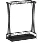 Paragüero Moderno de Acero con 21 Espacios y 24 Ganchos Bandeja Recogegotas Extraíble para Entrada 50x24x68 cm Negro Paragüero Moderno de Acero con 21 Espacios y 24 Ganchos Bandeja Recogegotas Extraíble para Entrada 50x24x68 cm Negro