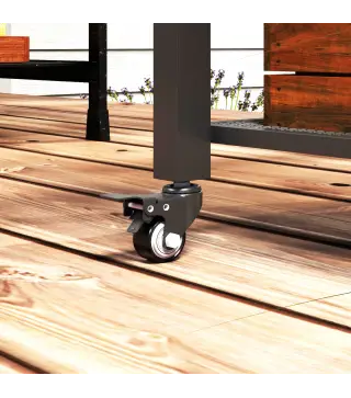 Carrito de Parrilla para Jardín o Terraza Carrito de Servicio con Encimera Estantes y Ruedas para BBQ 105x50x79 cm Negro