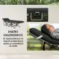 Cama de Camping Plegable con Colchón Extraíble Reposacabezas y Bolsa de Transporte 186x68x37 cm Negro