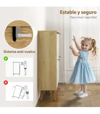 Zapatero Estrecho con 4 Puertas en Blanco Brillo Estantes Ajustables Patas de Madera para 20 Pares de Zapatos