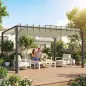 Pérgola de Jardín 3x4 m con Protección UPF30+ Gazebo con Techo Ajustable Estructura de Aluminio para Exterior Crema