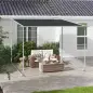 Cenador de Jardín 3x3 m con Ruedas Protección UV 30+ Impermeable Sacos de Arena y Marco de Acero Gris Oscuro Cenador de Jardín 3x3 m con Ruedas Protección UV 30+ Impermeable Sacos de Arena y Marco de Acero Gris Oscuro