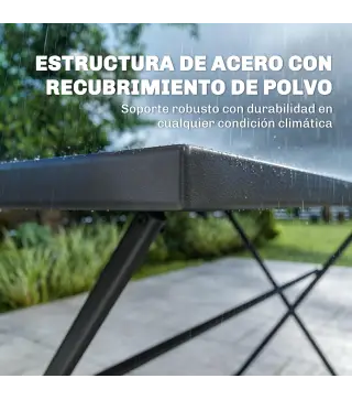 Conjunto de Mesa y Sillas Jardín de 5 Piezas Muebles de Jardín Exterior con 4 Sillas Plegables y Mesa Plegable Gris