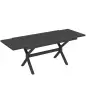 Mesa de Comedor Exterior Extensible 154/214 cm para 8-10 Personas de Aluminio Acero con Tapa Imitación Madera Gris Mesa de Comedor Exterior Extensible 154/214 cm para 8-10 Personas de Aluminio Acero con Tapa Imitación Madera Gris