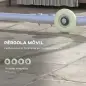 Cenador de Jardín 3x3 m con Ruedas Protección UV 30+ Impermeable Sacos de Arena y Marco de Acero Gris Oscuro Cenador de Jardín 3x3 m con Ruedas Protección UV 30+ Impermeable Sacos de Arena y Marco de Acero Gris Oscuro