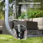 Cenador de Jardín 3x3 m con Ruedas Protección UV 30+ Impermeable Sacos de Arena y Marco de Acero Gris Oscuro Cenador de Jardín 3x3 m con Ruedas Protección UV 30+ Impermeable Sacos de Arena y Marco de Acero Gris Oscuro