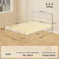 Estructura de Cama 140x190 cm con Cabecero Soporte de Listones de Acero Almacenamiento Bajo la Cama