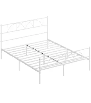 Estructura de Cama 160x200 cm con Cabecero Soporte de Listones de Acero Almacenamiento Bajo la Cama