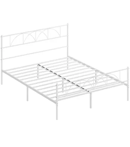Estructura de Cama 160x200 cm con Cabecero Soporte de Listones de Acero Almacenamiento Bajo la Cama