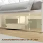 Estructura de Cama 160x200 cm con Cabecero Soporte de Listones de Acero Almacenamiento Bajo la Cama