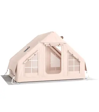 Tienda de Campaña Inflable con Apertura de Chimenea y Claraboya Bomba Bolsa UPF30+ para 4 Estaciones Impermeable 5000+